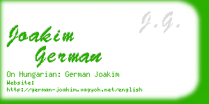 joakim german business card